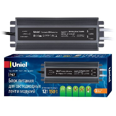 Герметичные (класс защиты IP 67) UNIEL (UL-00007577) UET-VAF-150A67 12V IP67 2 ВЫХОДА