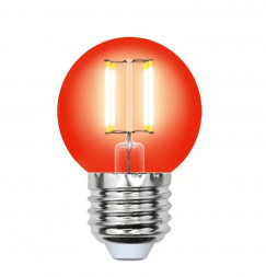G (Лампы-глобы) UNIEL (UL-00002986) LED-G45-5W/RED/E27 GLA02RD