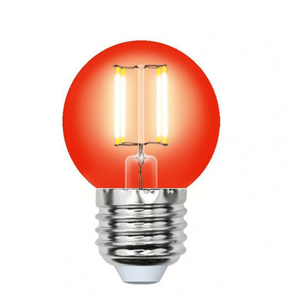 G (Лампы-глобы) UNIEL (UL-00002986) LED-G45-5W/RED/E27 GLA02RD