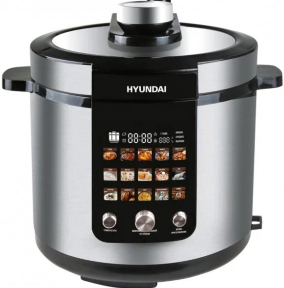 Мультиварка-скороварка HYUNDAI Мультиварка-скороварка HYMC-2402 6л 1200Вт серебристый/черный