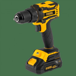 Аккумуляторная дрель DENZEL Дрельшуруповерт аккумуляторная, бесщет. BLDL1802 LiIon, 18 В Denzel 26140