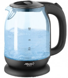 Чайник электрический ATLANTA ATH-2469 стекло черный