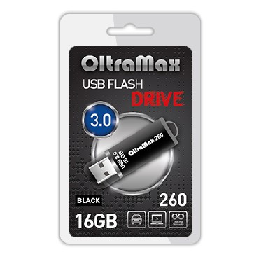флэш-накопитель OLTRAMAX OM-16GB-260-Black 3.0 черный