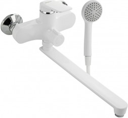 Смесители BRIMIX 5566 Смеситель для ванны, с длинным изливом, шаровый, из высокопрочного АБС пластика, цвет БЕЛЫЙ