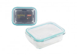 Контейнер MALLONY Контейнер DIAFANO,370 мл, из жаропрочного стекла с крышкой из пластм,прямоуг,темп режим -40 до +300С (005470)