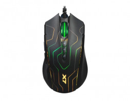 Игровая проводная мышь A4TECH X89 Maze оптическая (2400dpi) черная