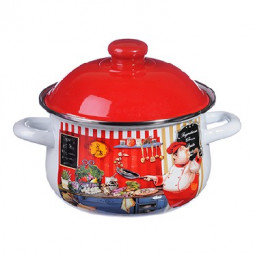 Кастрюля VETTA Повар Кастрюля эмалированная, 24см, 5,0л, индукция 894-441