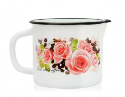 Кружка ЭСТЕТ ЭТ-75092 Кружка &quot;Розы и кофе&quot; 1,4 л со сливным носиком (56184)
