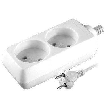 Электро удлинитель VOLSTEN (9298) S 2x5 (2 гн. 5 м., 10А, 2200 Вт.)