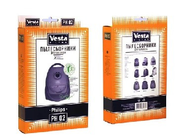 Пылесборники VESTA FILTER PH 02 бумажные (5 шт. + фильтр)