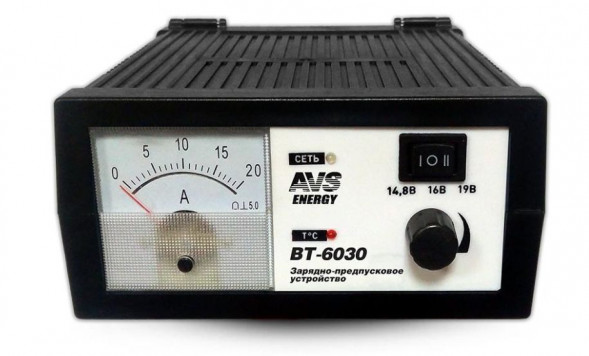 Зарядное устройство AVS BT-6030 для автомобильного аккумулятора (20A) 12V