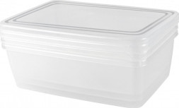 Набор контейнеров PLAST TEAM PT204412999 Frozen прямоуг. нат. 1,35л (3 предмета)