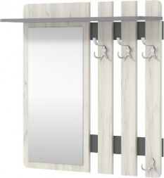 Мебель для прихожих BONMEBEL Виктория 26 Вешалка дуб крафт белый/антрацит (1 кор.)