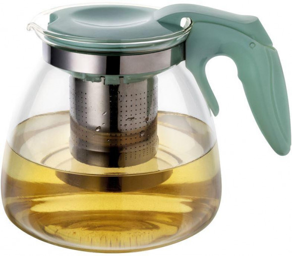 Чайники заварочные MALLONY Чайник заварочный MENTOLO, объем 1,1 л, из жаропрочного стекла с фильтром из нержав стали (910127)