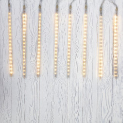 Гирлянда NEON-NIGHT (256-416) ГИРЛЯНДА &quot;ТАЮЩИЕ СОСУЛЬКИ&quot; , 8 ШТ Х 50 СМ, ШАГ 50 СМ, 230 В, ТЕПЛЫЕ БЕЛЫЕ LED
