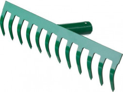 Садовый инструмент РОСТОК 312 x 60 мм, рабочая поверхность из стали, покрытие краска, без черенка, грабли (39610-12)