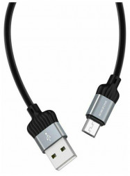 Кабель microUSB BOROFONE (6931474705983) BX28 Dignity USB-microUSB 2.4A 1.0m серый/черный