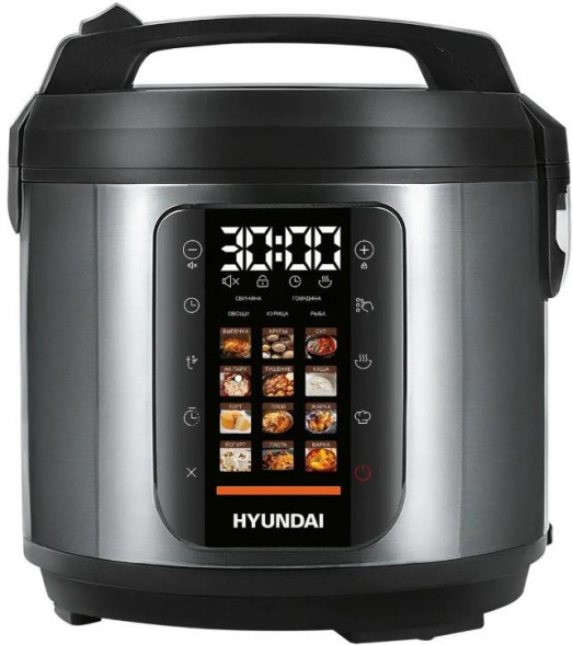 Мультиварка-скороварка HYUNDAI Мультиварка-скороварка HYMC-2404 5л 900Вт серебристый/черный