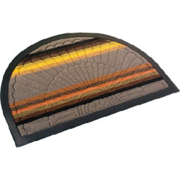 Коврик VORTEX 22387 Коврик придверный COMFORT 45*75см полукруг серый (2)