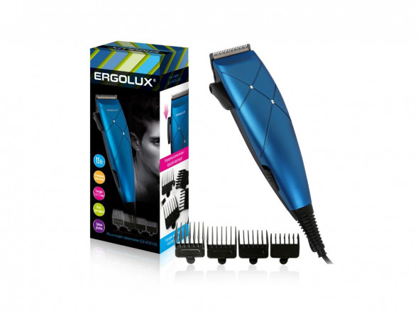 Машинка для стрижки ERGOLUX ELX-HC05-C45 черный с синим