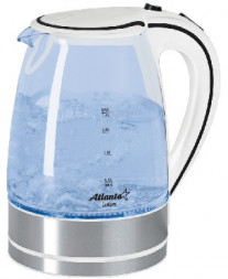 Чайник электрический ATLANTA ATH-691 стекло белый
