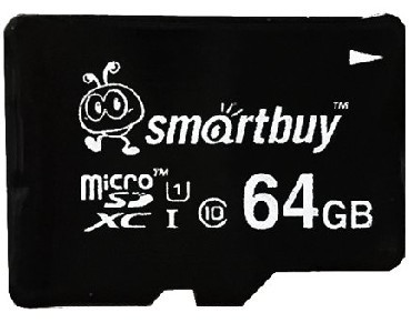 Карта памяти SMARTBUY (SB64GBSDCL10-00) MicroSDXC 64GB Class10 UHS-1