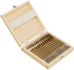 Набор сверл MATRIX Набор сверл перовых по дереву, 6-8-10-12-13-14-16-18-19-20-22-24-25 мм, 13 шт., дерев. кейс// MATRIX Набор сверл перовых по дереву, 6-8-10-12-13-14-16-18-19-20-22-24-25 мм, 13 шт., дерев. кейс//