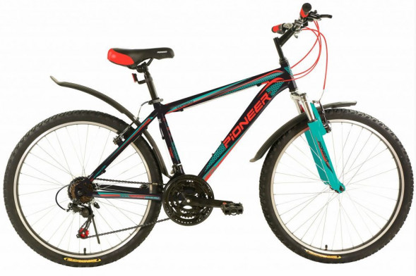 Велосипед PIONEER COWBOY 26&quot;/16&quot; black-red-yellow