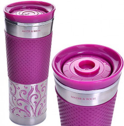 Термокружка MAYER&BOCH 30540 серебристый/фуксия