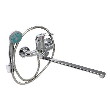 Смеситель для ванны TORNADO 4218 Смеситель в ванную длинный нос, шаровый, с дивертором на корпусе