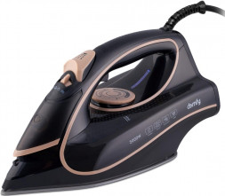 Утюг DOMFY DSC-EI901, 3000Вт, черный/ золотистый