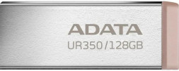 A-DATA Флешка USB UR350 128ГБ, USB3.2, серебристый и коричневый [ur350-128g-rsr/bg]