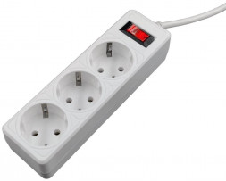 Сетевой фильтр 5BITES SP3W-510 GARDA - 3 роз - 1,0 м - белый