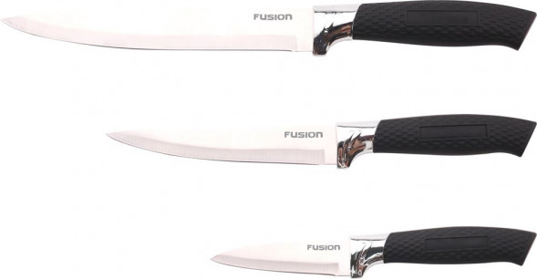 Набор кухонных ножей FUSION SK3004, black
