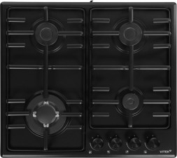 Варочная панель газовая VITEK VGH 6410W MBK черный матовый