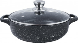 Жаровня ТРАДИЦИЯ ТГП9263И а/пр литая 26см стекл/кр Гранит плюс