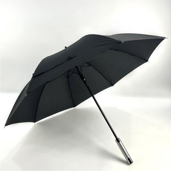 LEONORD Зонт-трость полуавтоматический, 104 см, цвет: черный (108968)
