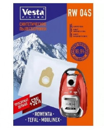 Пылесборники VESTA FILTER RW 04S синтетика (4 шт. + 2 фильтра)