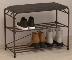 Подставка для обуви ЗМИ Подставка для обуви &quot;Альфа 23&quot; с сиденьем Медный Антик ПДОА 23С М