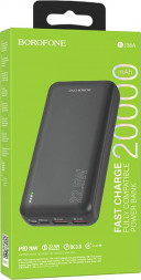 Повербанк BOROFONE (6941991105586) BJ38A Black 20000mAh 2USB