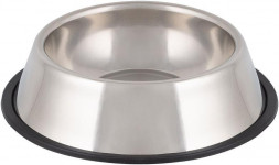 РЫЖИЙ КОТ Миска для животных с антискользящим дном, нержавеющая сталь, резина, 18 см, 380 мл (106767)