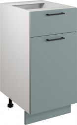 Кухонный модуль МЕБЕЛЬ-КОМПЛЕКС Шкаф - стол 40см с одним ящ. и с одной дв. Simple Н400-1Я Пыльный Зеленый (1 кор.)