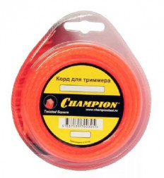 Леска для триммера CHAMPION C5055 - корд трим. Square Twist DUO 2.0мм *15м (витой квадрат)