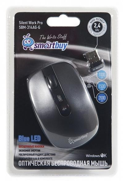 Мышь компьютерная SMARTBUY (SBM-314AG-G) беззвучная