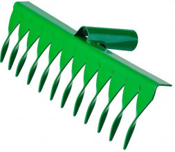 Садовый инструмент РОСТОК 312 x 72 мм, 12 витых зубцов, рабочая поверхность из стали, покрытие краска, без черенка, грабли (39600-12)