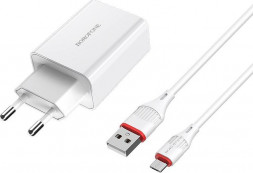 СЗУ BOROFONE (6931474702470) B21Am White СЗУ 1USB 3.0A QC3.0 быстрая зарядка