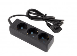 Удлинитель ENGY Гранд 1,7м/3роз. с заземлением (ПВС 3х0,75) черный (186736)