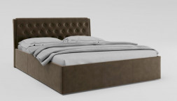Кровать BONMEBEL Дженни Кровать с подъемным механизмом 1600х2000 ткань: велюр коричневый (5 пак.)