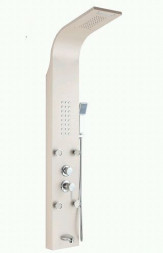 Душевая панель GFMARK 5516 Душевая панель тропический душ с двумя лейками, БЕЖЕВЫЙ КАМЕНЬ- ПЛЁНКА, корпус из нержавейки марка 304