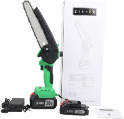 Пила цепная аккумуляторная ZITREK GreenSaw 20 Extra power (20В, 4,0Ач Li-ion аккум. 1шт, ЗУ) 082-1851-1